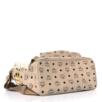 MCM Visetos Medium Side Studs Stark Backpack Beige 4 of 21