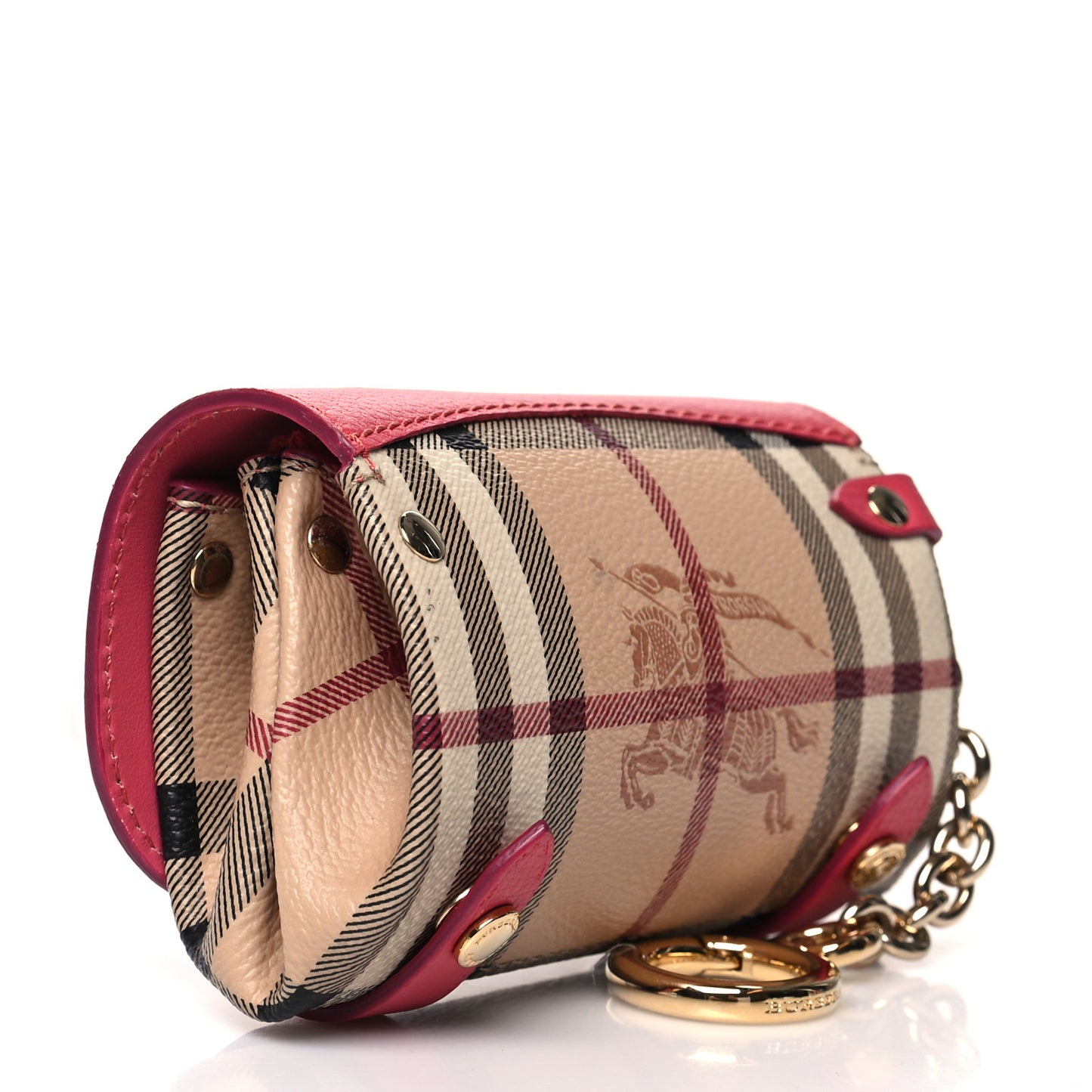 Haymarket Check Key Ring Coin Case Pink