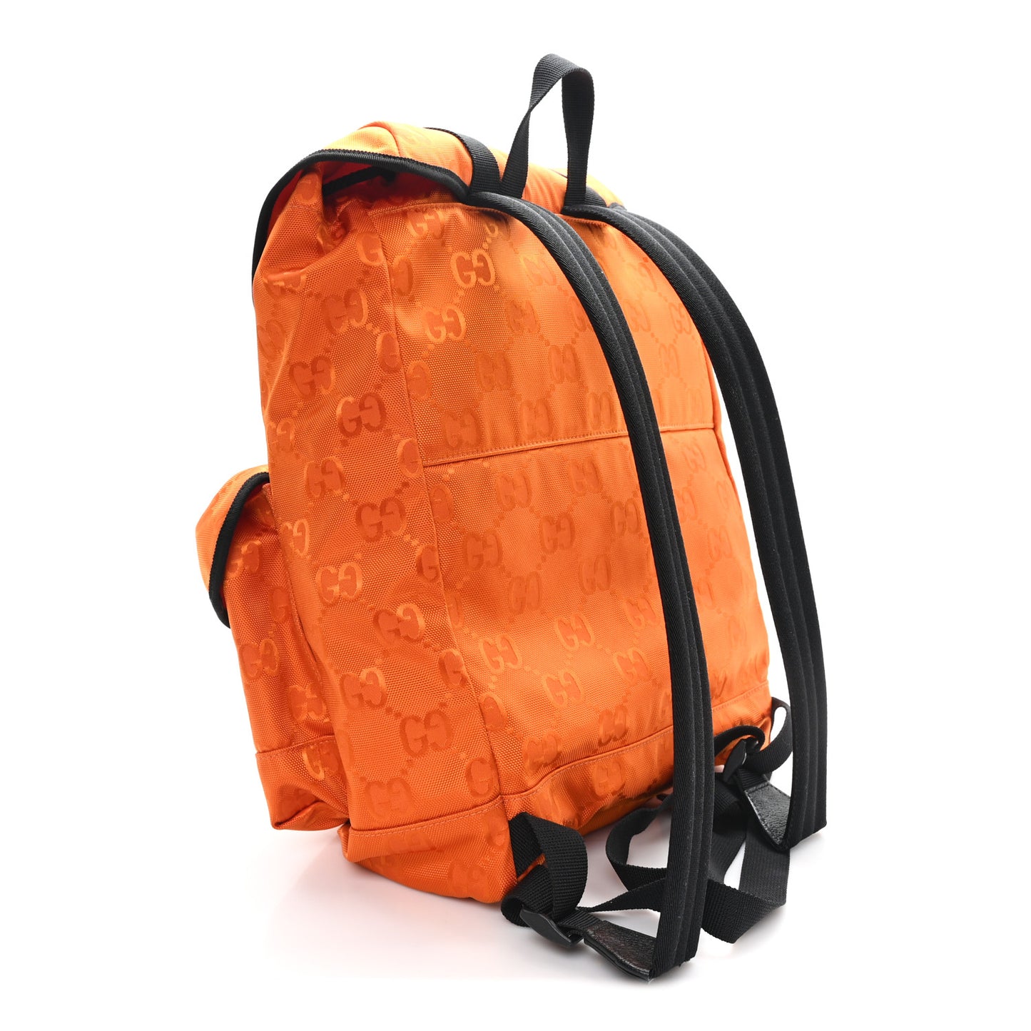 Econyl Nylon Monogram Off The Grid Utility Pocket Backpack Carrot Orange Black