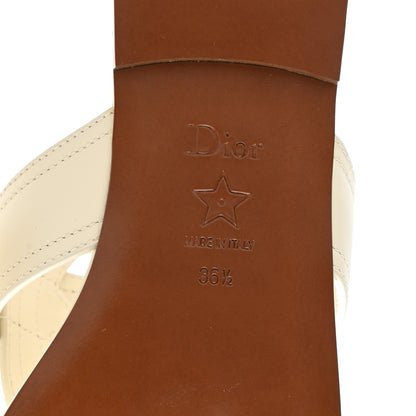 Christian Dior Calfskin 30 Montaigne Thong Sandals 36.5 White 7 of 9
