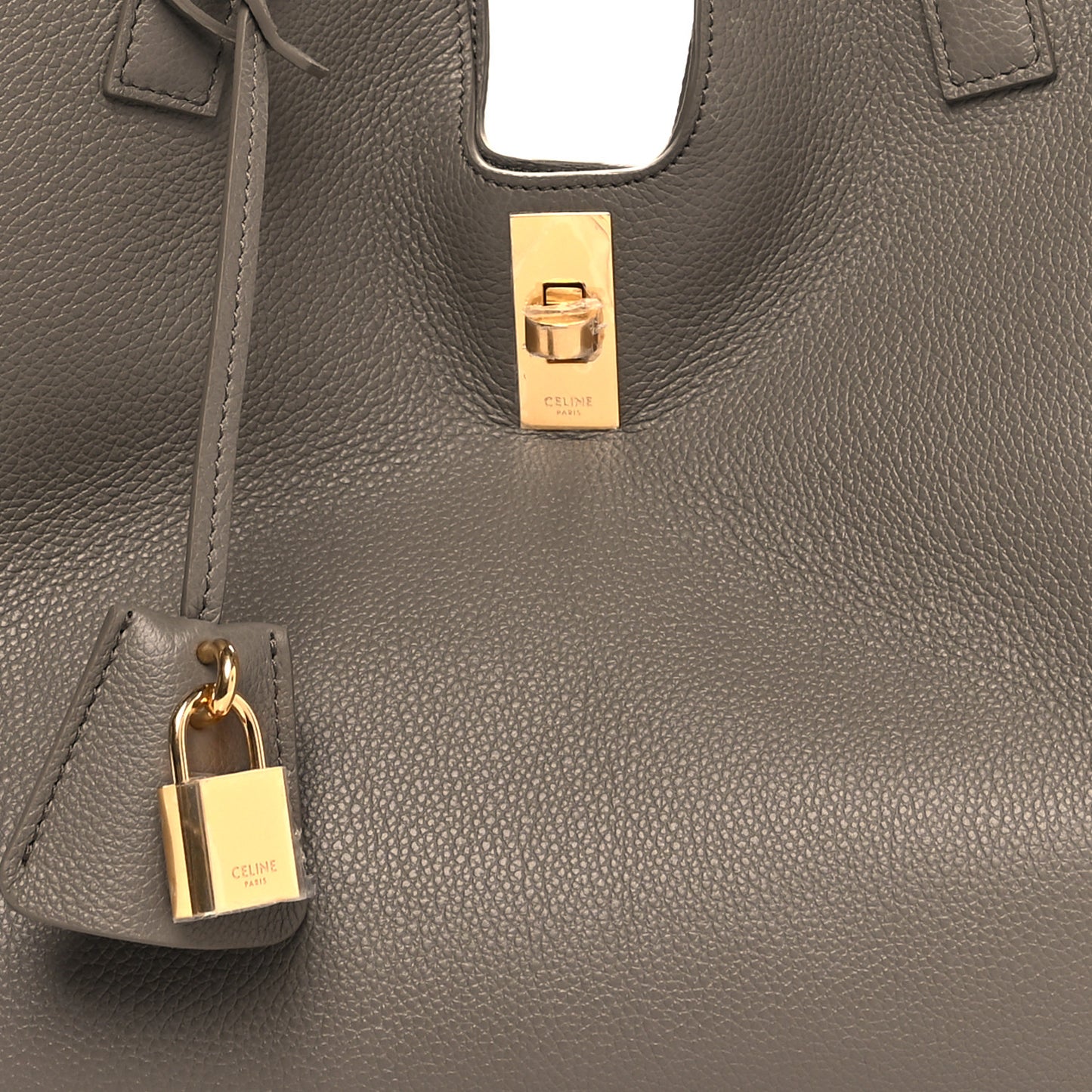 Supple Grained Calfskin Cabas 16 Bag Pebble