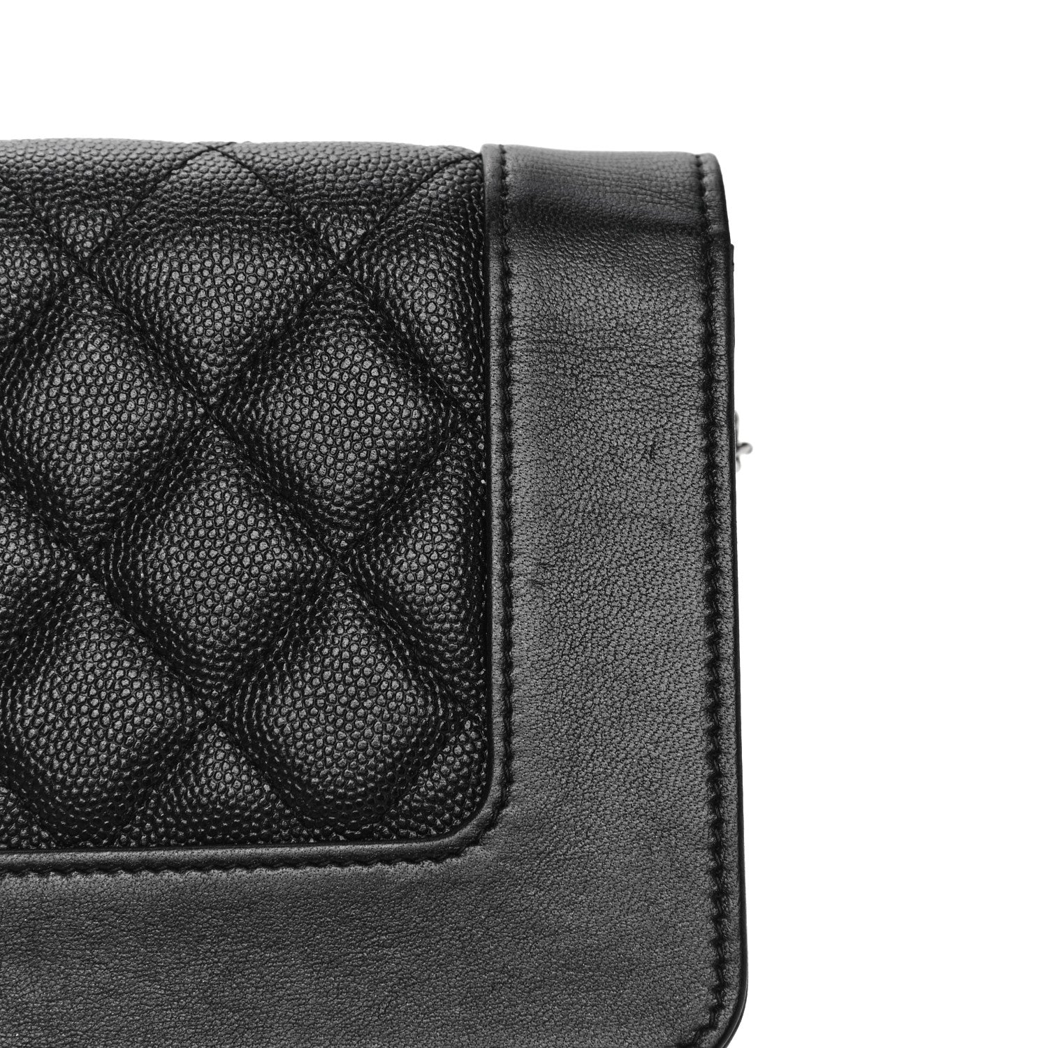 Chanel Caviar Quilted Vintage Mademoiselle Wallet On Chain WOC Black 12 of 20
