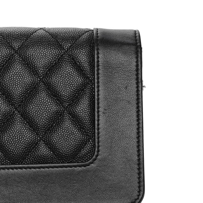 Chanel Caviar Quilted Vintage Mademoiselle Wallet On Chain WOC Black 12 of 20