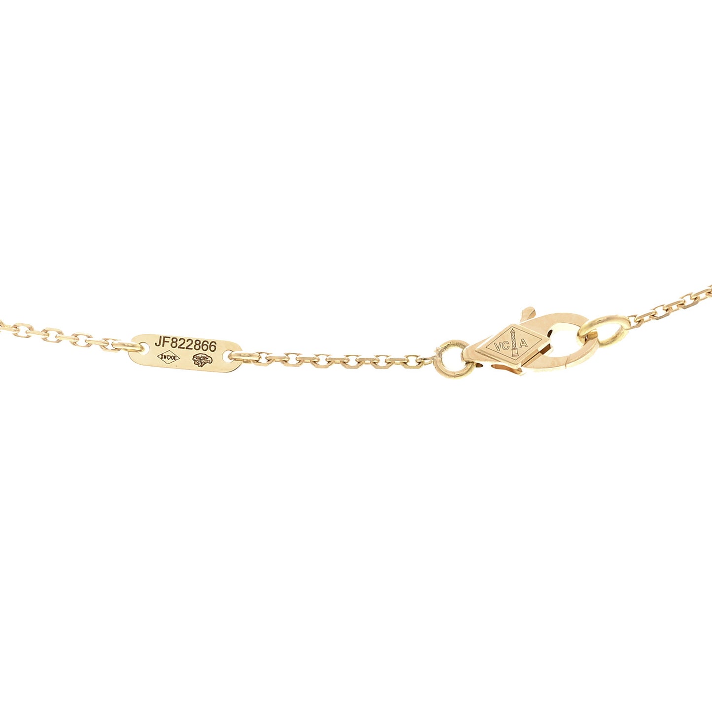 18K Yellow Gold Mother of Pearl Sweet Alhambra Pendant Necklace