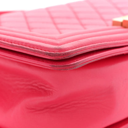 Chanel Lambskin Quilted Medium Boy Flap Fuchsia 9 of 14