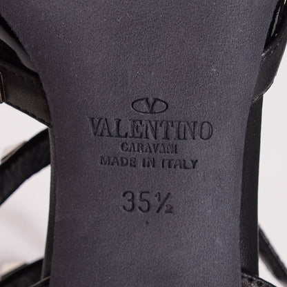 Valentino Garavani Patent Nappa Rockstud Ankle Strap 65mm Pumps 35.5 Black 6 of 7