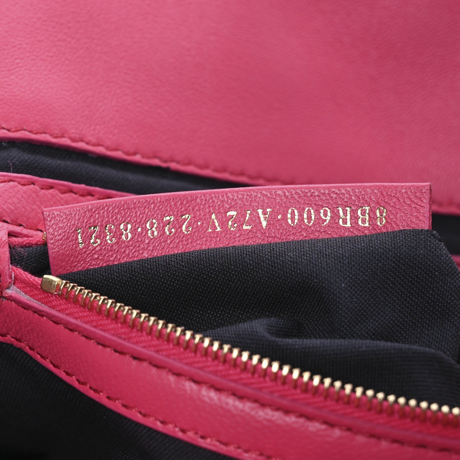 Fendi Nappa FF 1974 Embossed Baguette Lampone 7 of 13