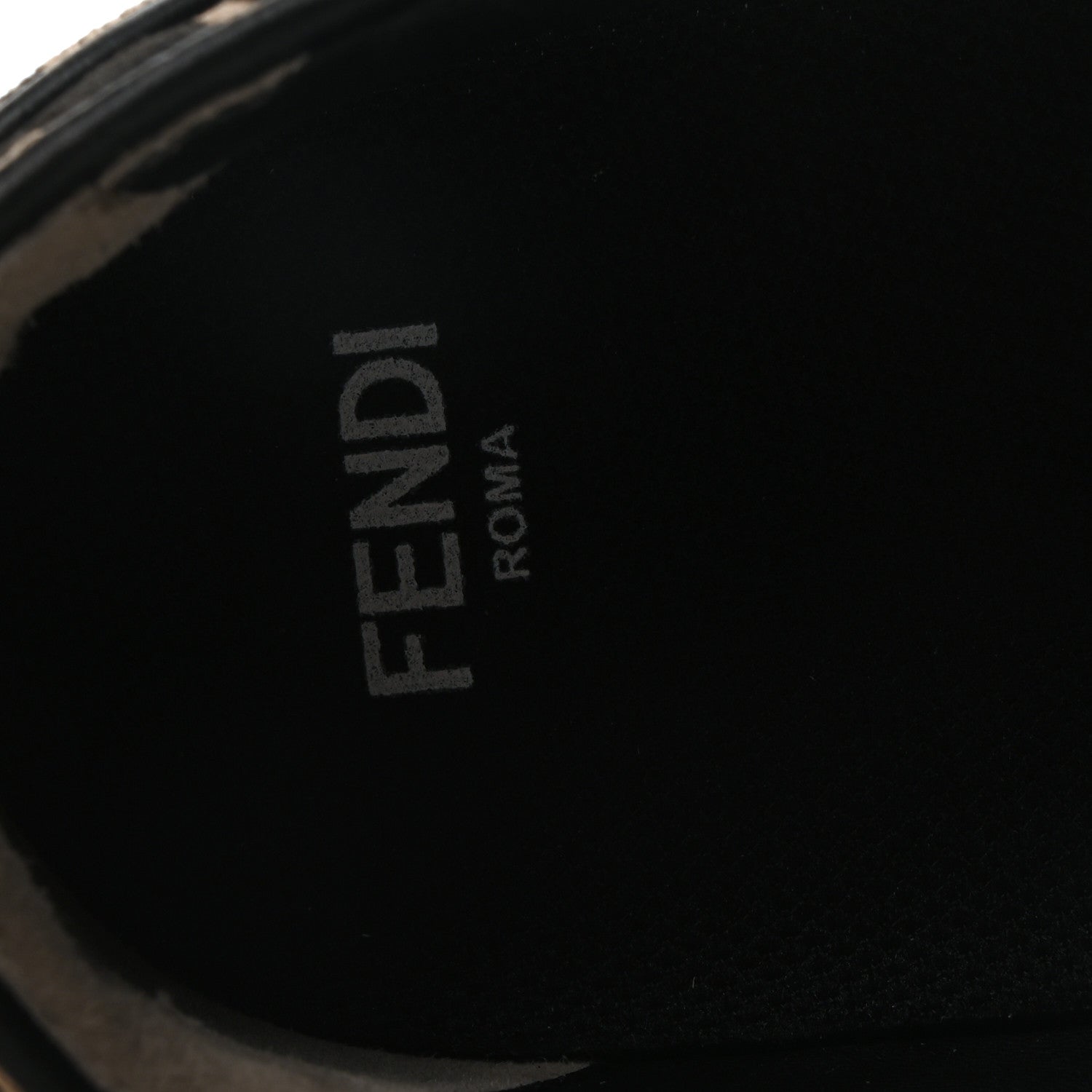 Fendi X SARA COLEMAN Canvas FF Vertigo Embroidered Womens Rise Slip On Sneakers 39 Tobacco Black 8 of 8