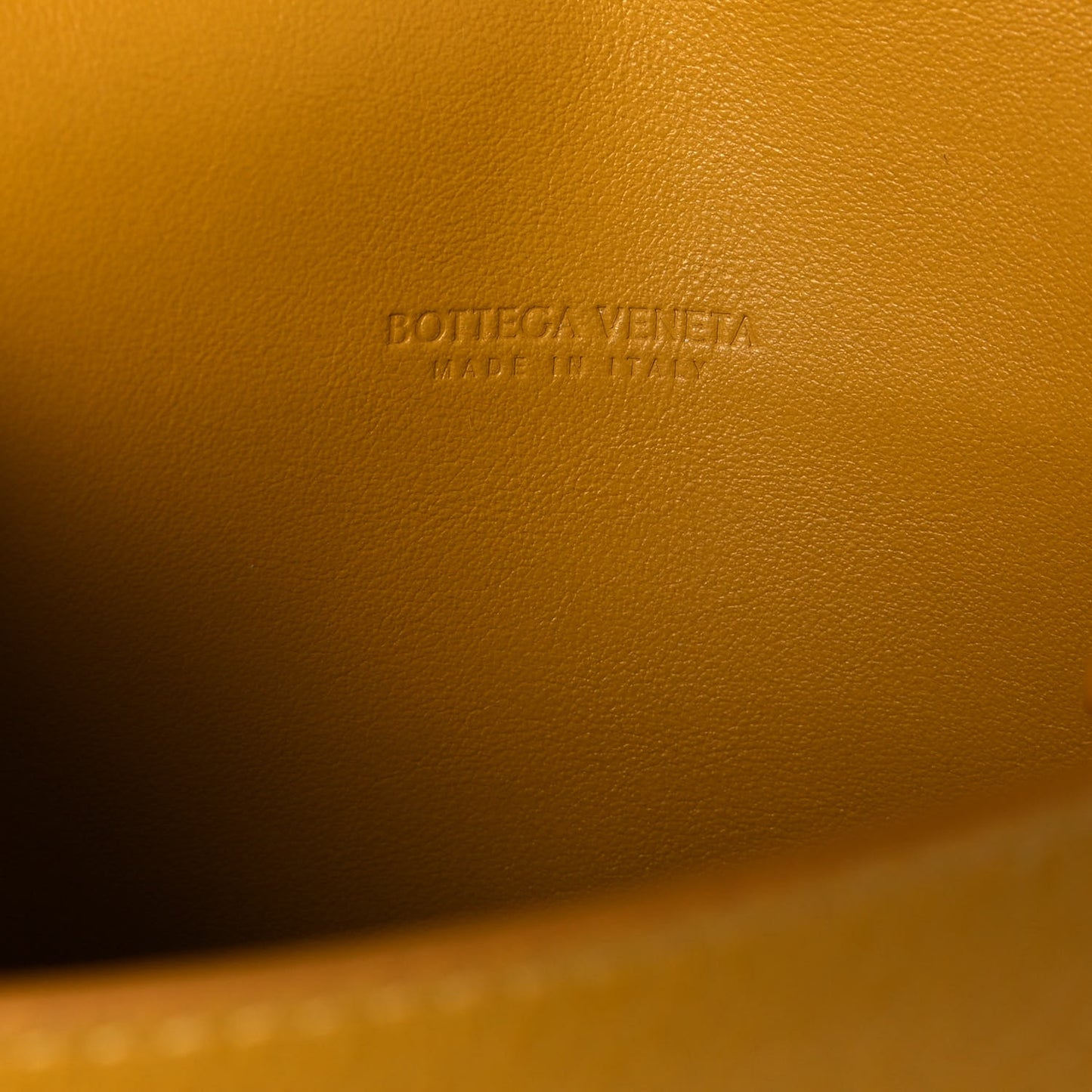 Grained Calfskin Geometric Belt Bag Mustard Yellow