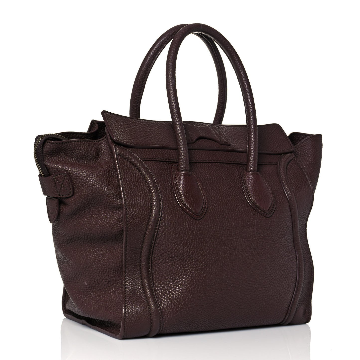 Pebbled Calfskin Mini Luggage Chocolate