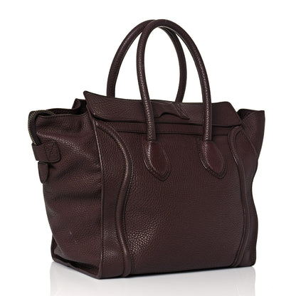 Celine Pebbled Calfskin Mini Luggage Chocolate 2 of 13