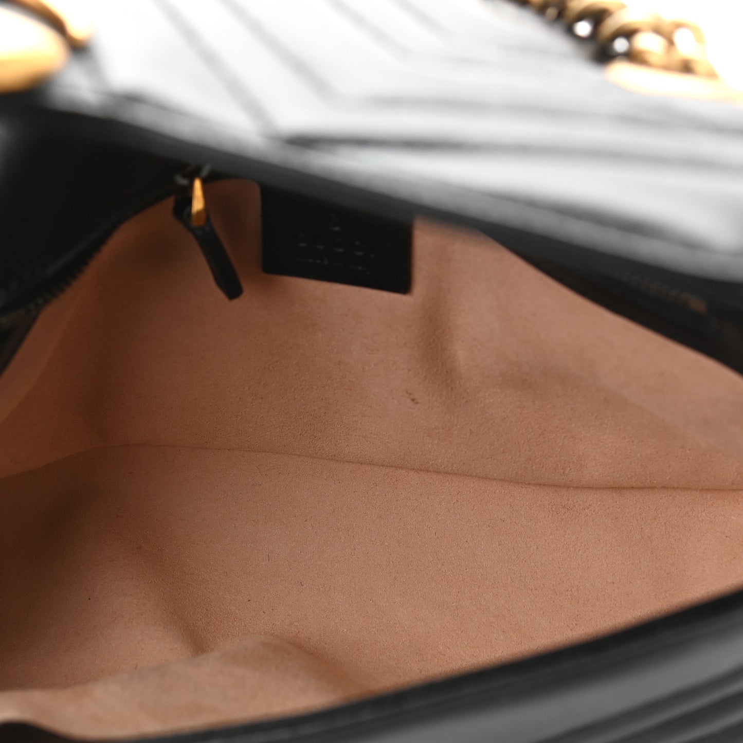 Calfskin Matelasse Small GG Marmont Shoulder Bag Black