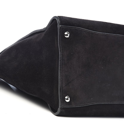 Prada Suede Scamosciato Twin Pocket Tote Black 9 of 12