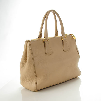 Prada Vitello Daino Large Double Zip Tote Sabbia 3 of 9