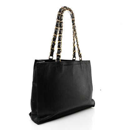 Chanel Lambskin CC Tote Black 3 of 11