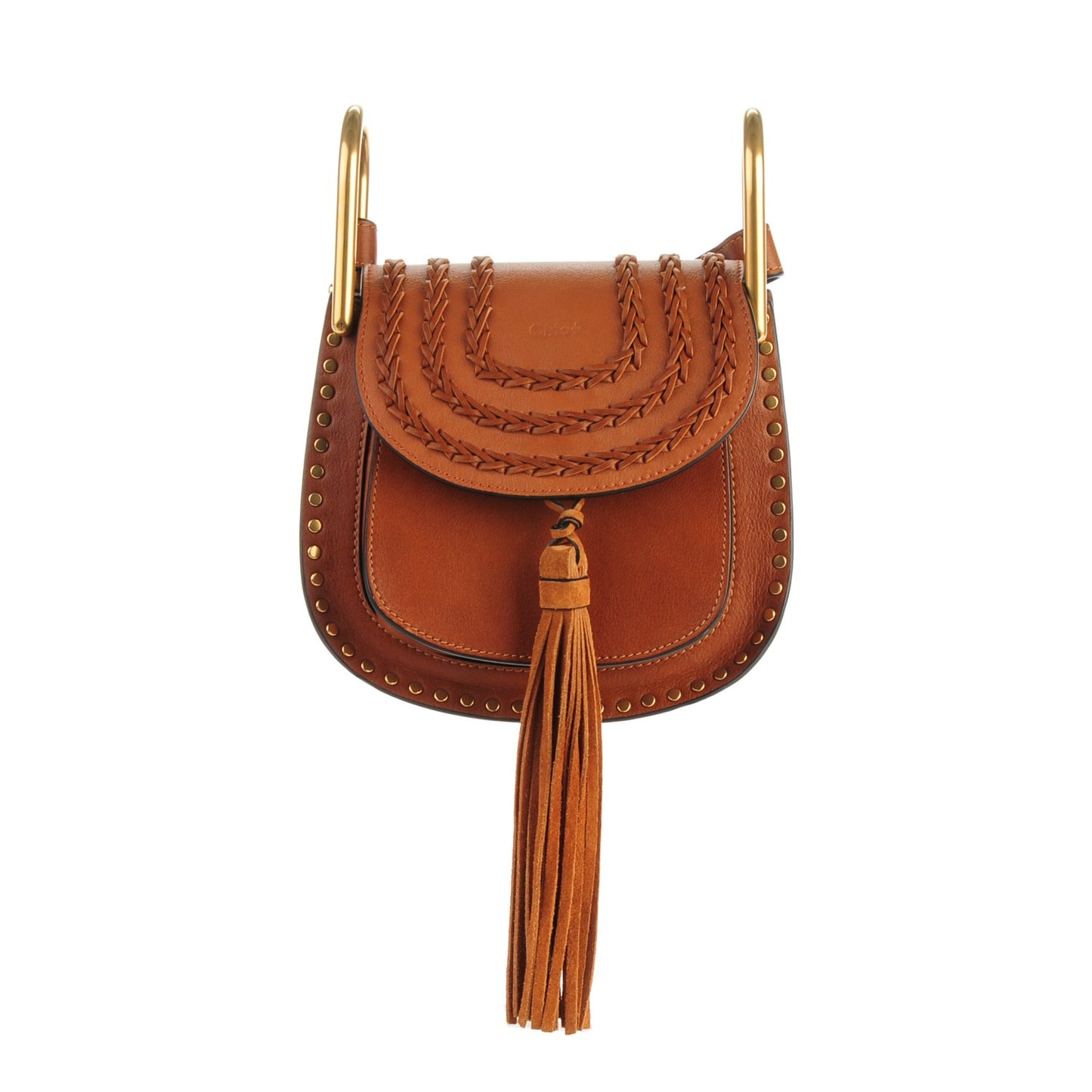 Calfskin Mini Hudson Shoulder Bag Caramel