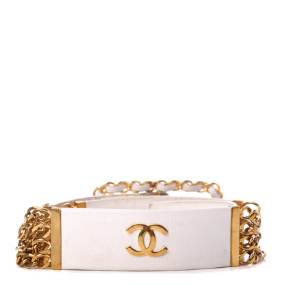 Chanel Lambskin Chain CC Belt 85 34 White 2 of 9