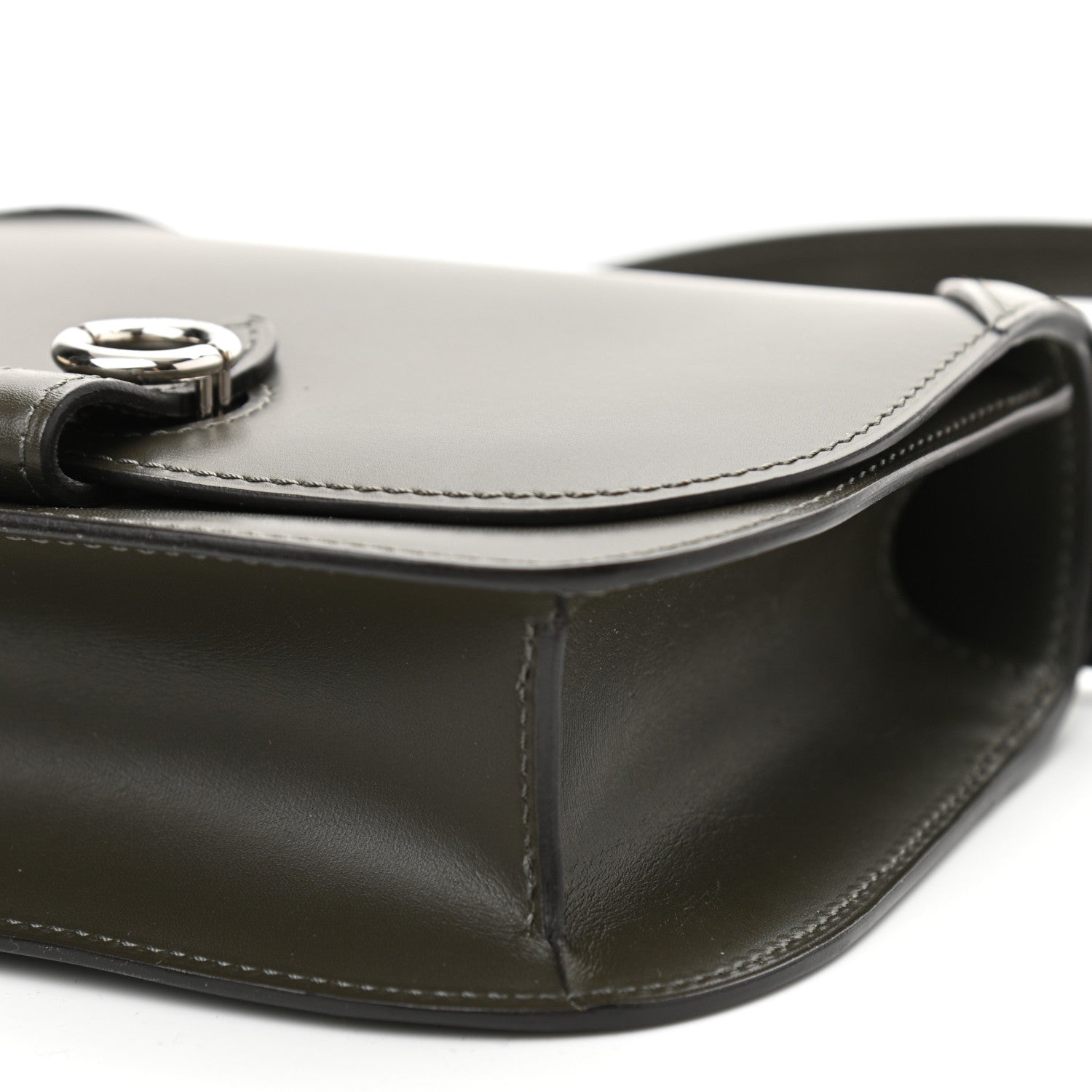 Moynat Box Calfskin Sac Mignon Kaki 9 of 12