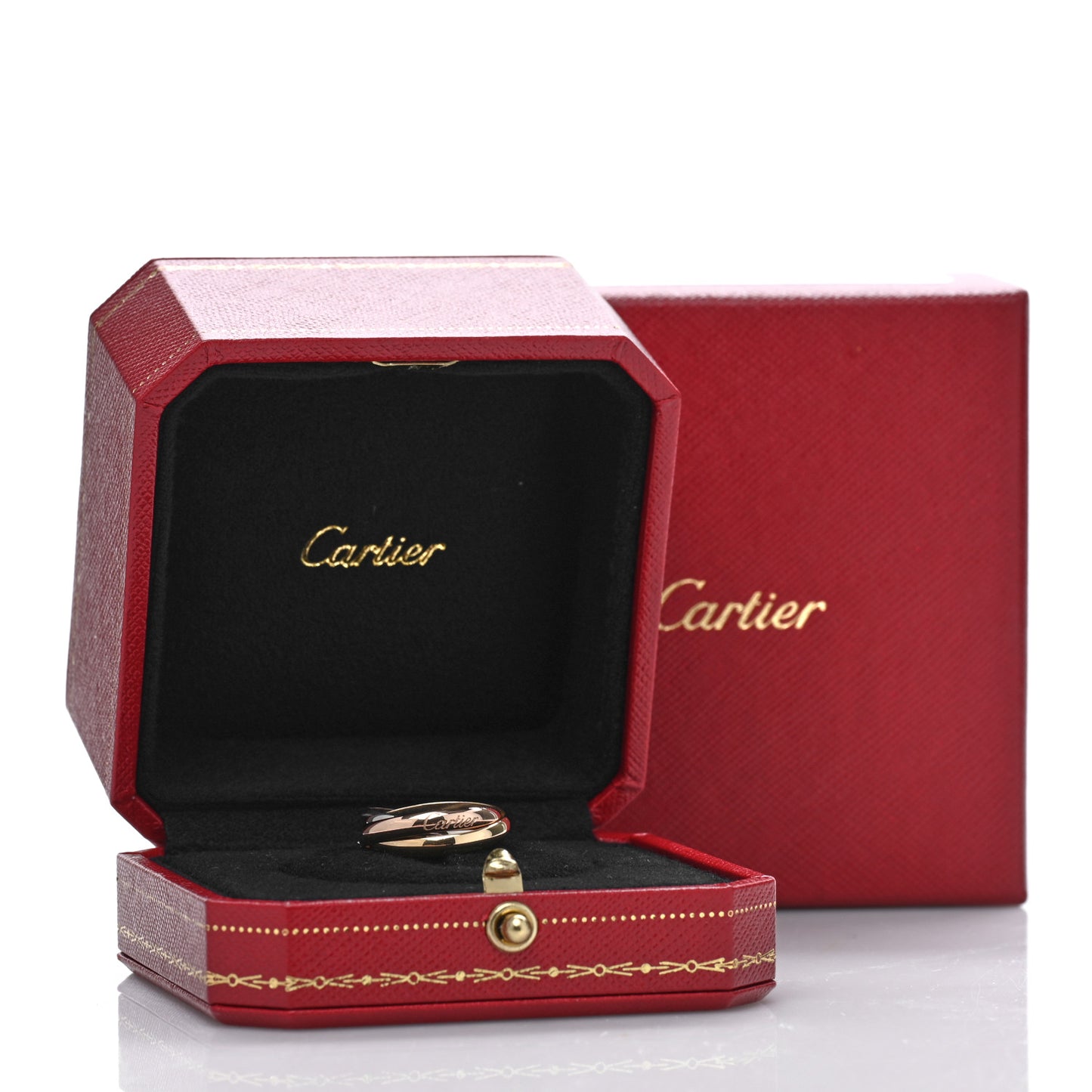 18K Pink Yellow White Gold Small Trinity Ring 51 5.75