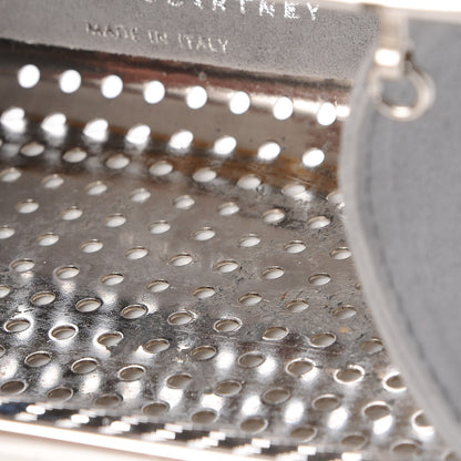 Stella McCartney Metal Perforated Kasia Crossbody Clutch Bag Silver 7 of 8