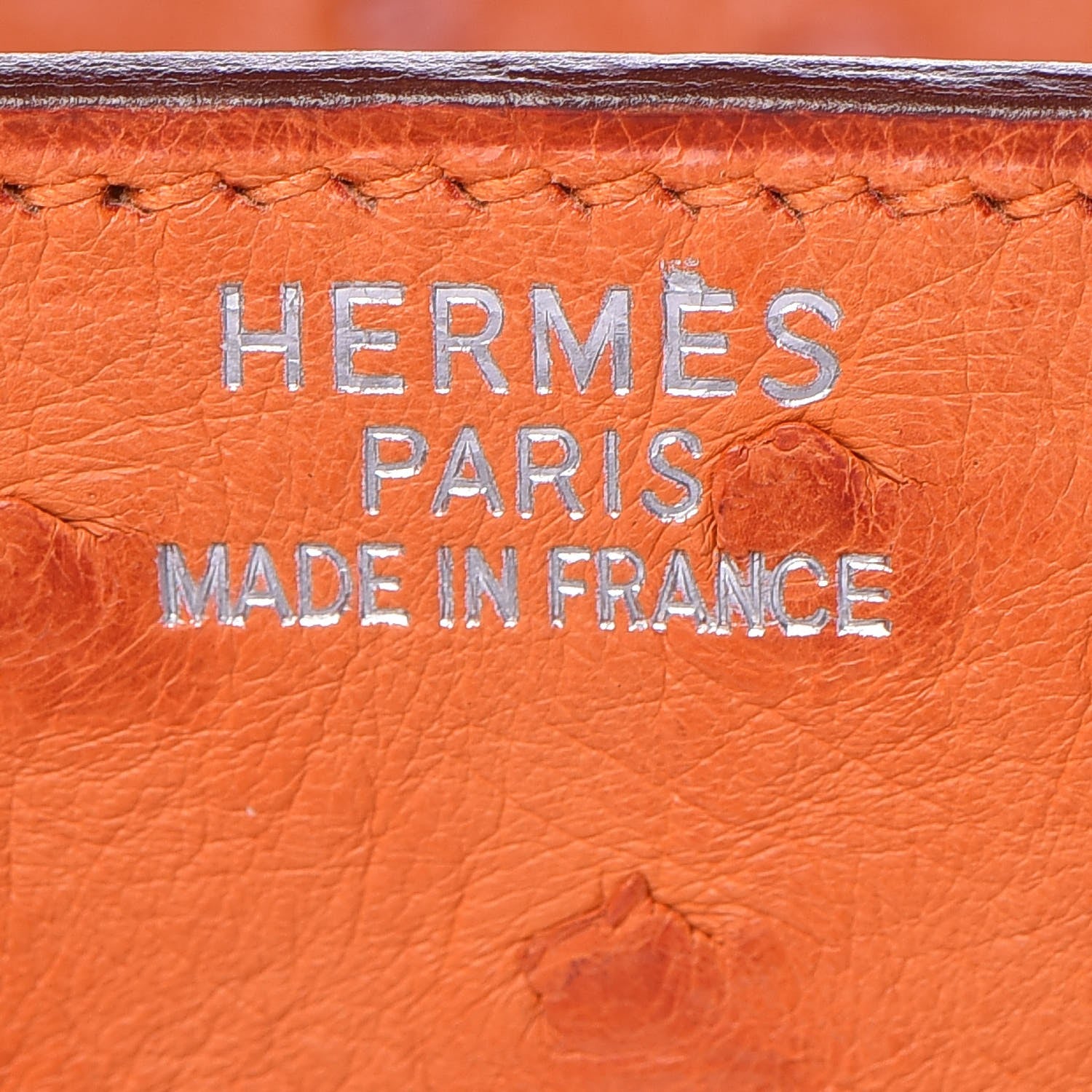 Hermes Ostrich Birkin 35 Orange 19 of 33