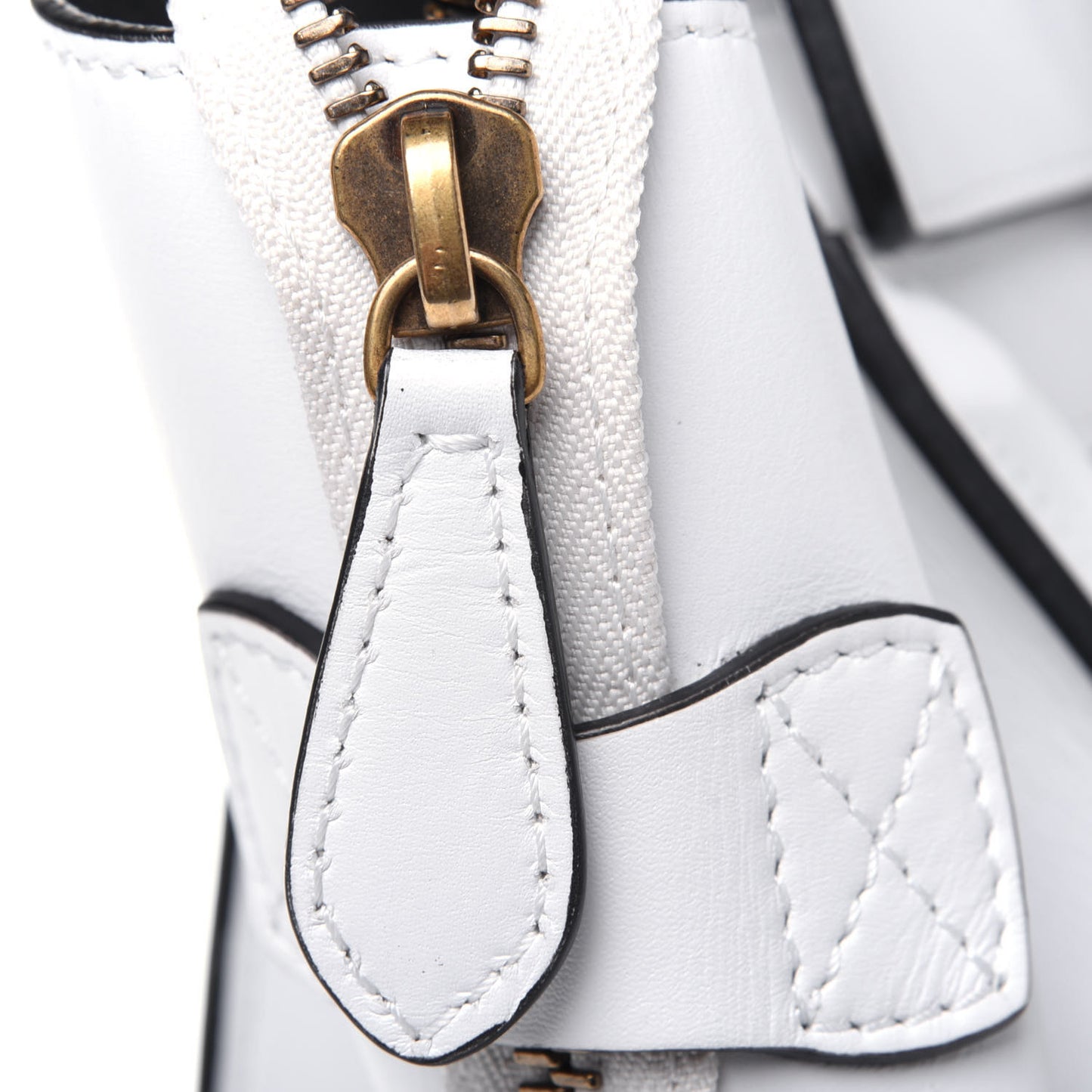 Satin Calfskin Mini Bi-Color Luggage White Black