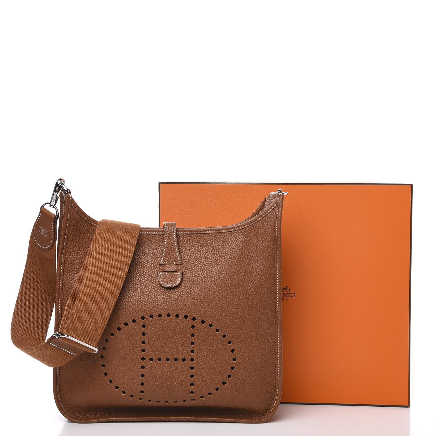 Hermes Taurillon Clemence Evelyne III PM Gold 10 of 10