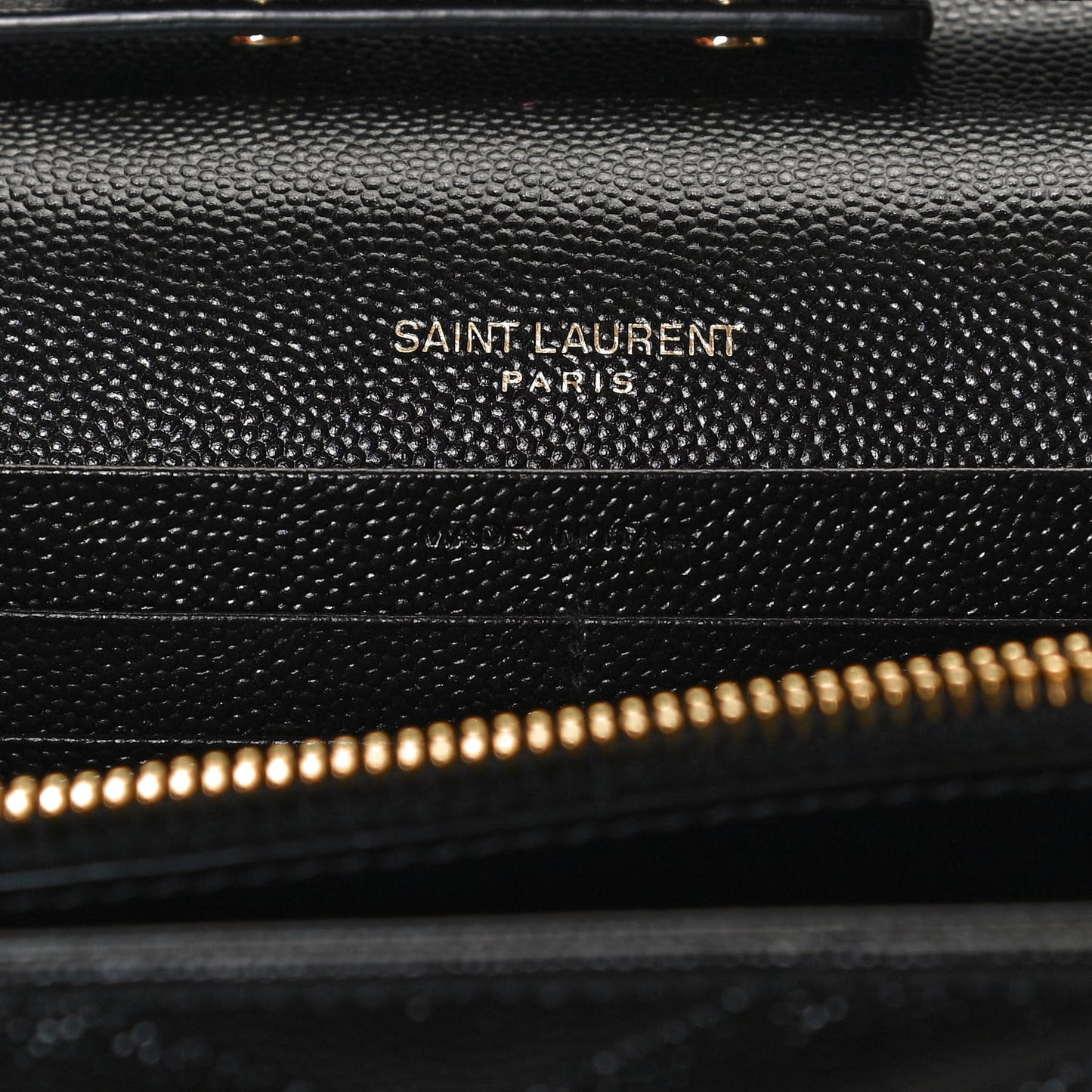 Grain De Poudre Matelasse Chevron Monogram Chain Wallet Black