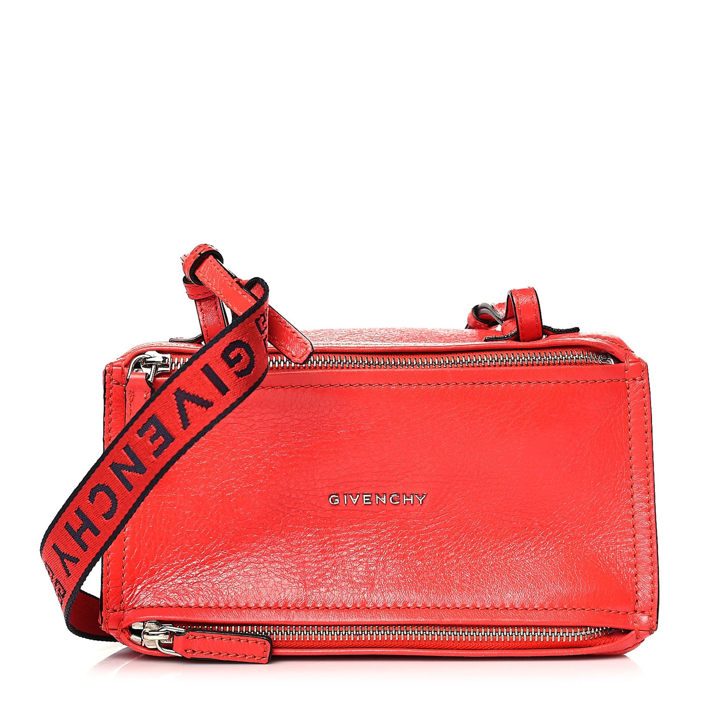 Patent Lambskin 4G Mini Pandora Pop Red