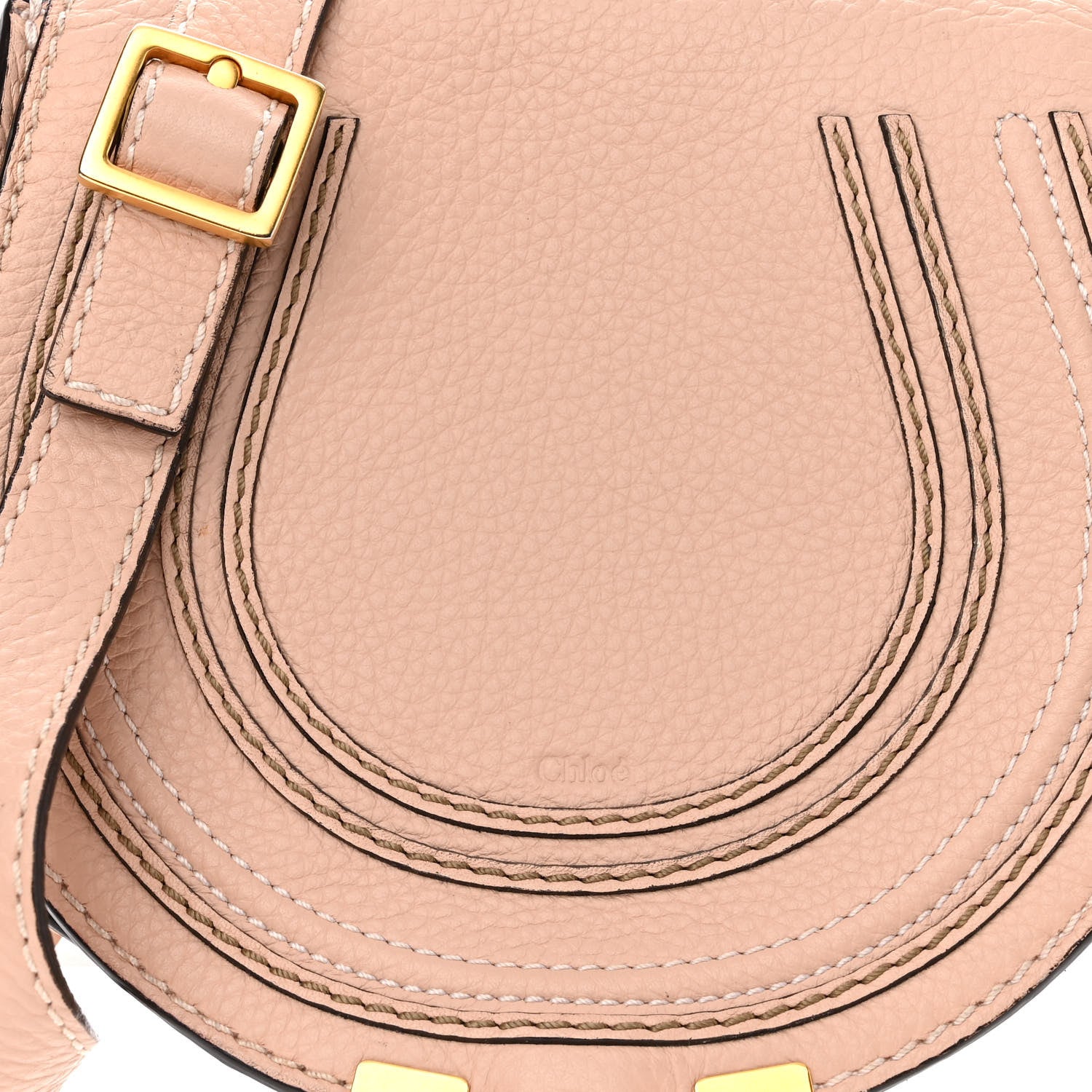 Chloe Grained Calfskin Small Marcie Saddle Bag Anemone Pink 11 of 22