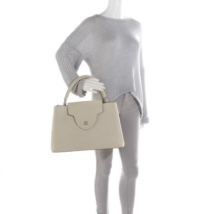 Louis Vuitton Taurillon Capucines GM Blanc Casse 2 of 8