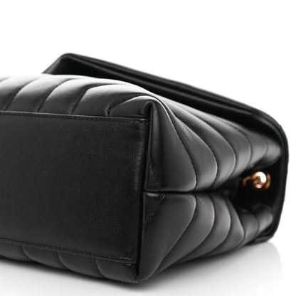 Saint Laurent Calfskin Y Quilted Monogram Small Loulou Chain Satchel Black 8 of 8
