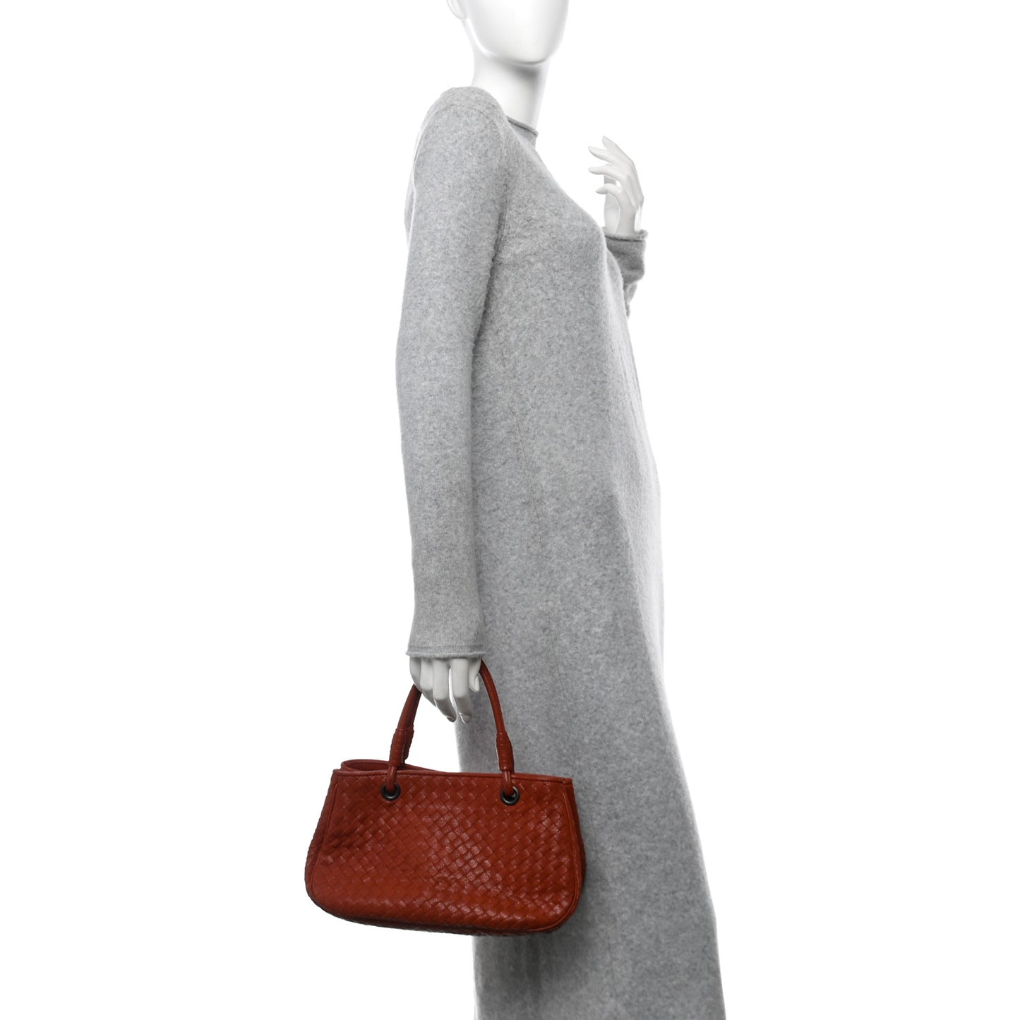 Nappa Intrecciato Woven Tote Terracota