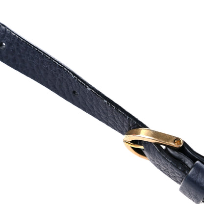 Lanvin Grained Calfskin Box Messenger Bag Navy 17 of 18