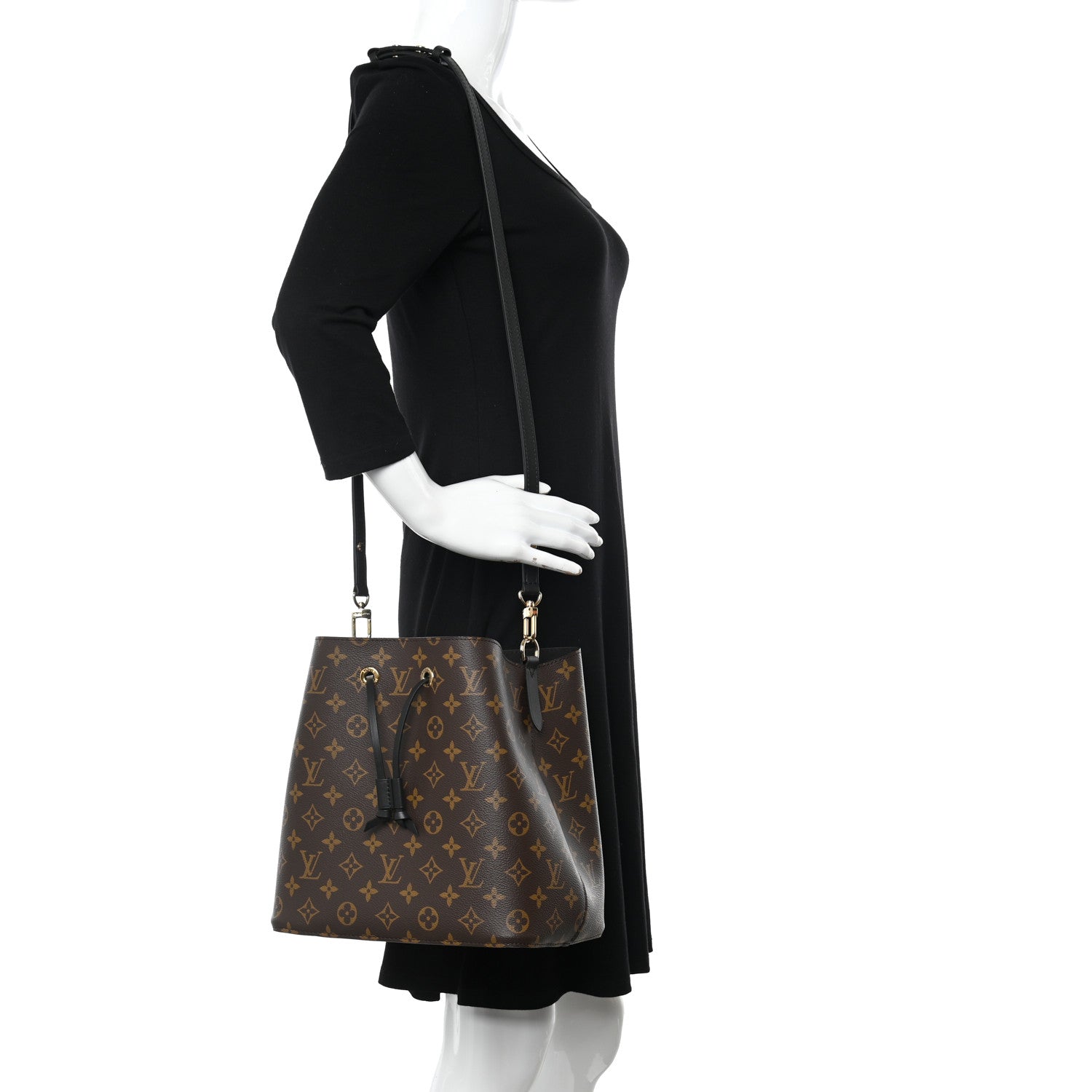 Louis Vuitton Monogram Neonoe MM Black 2 of 10