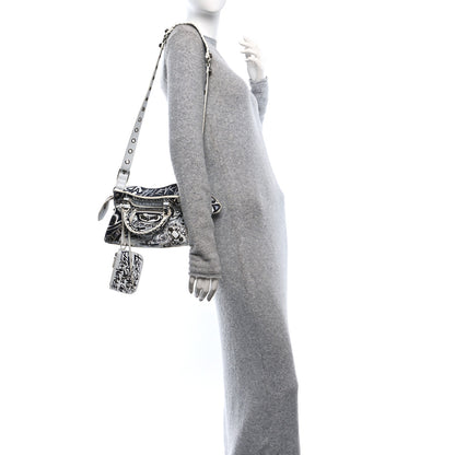 Balenciaga Agneau Arena Graffiti Neo Cagole Handbag XS White Black 2 of 13