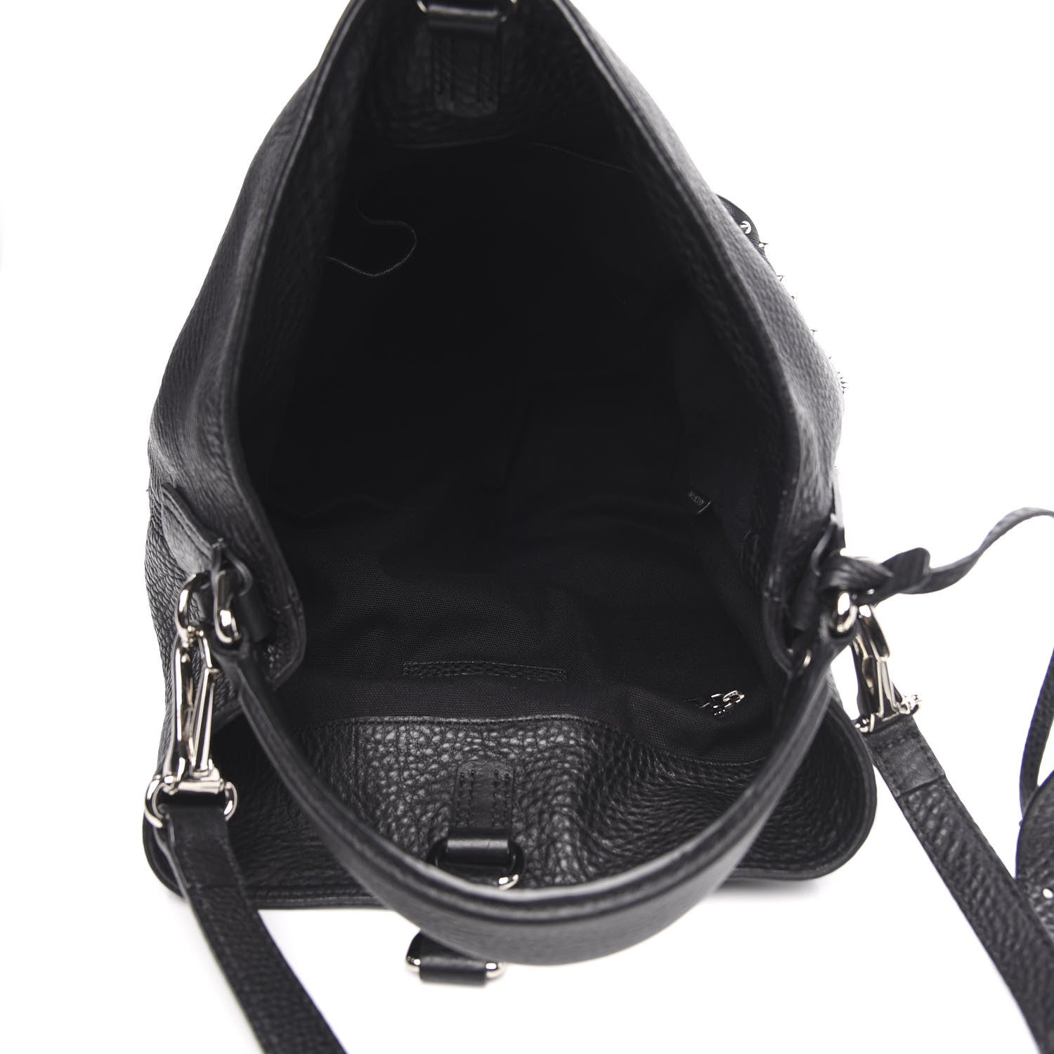 Burberry Calfskin Studded Medium Susanna Hobo Black 5 of 10