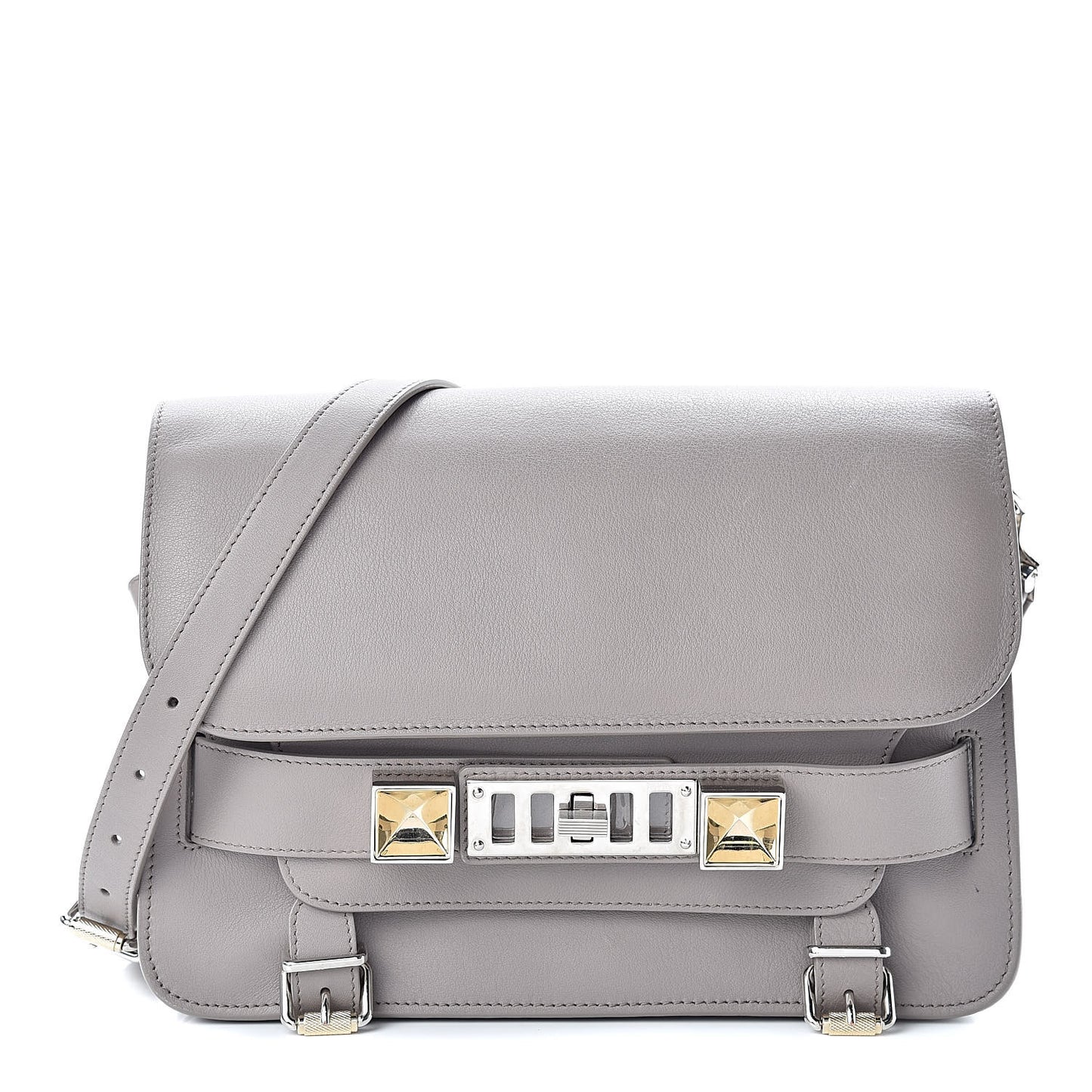 Smooth Calfskin PS11 Classic Shoulder Bag Mushroom