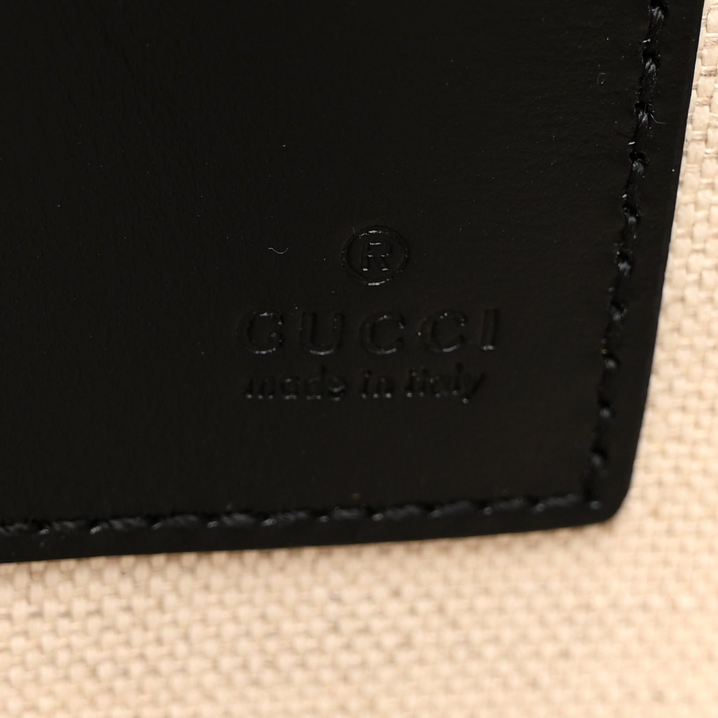 Calfskin GG Marmont Zip Pouch Black