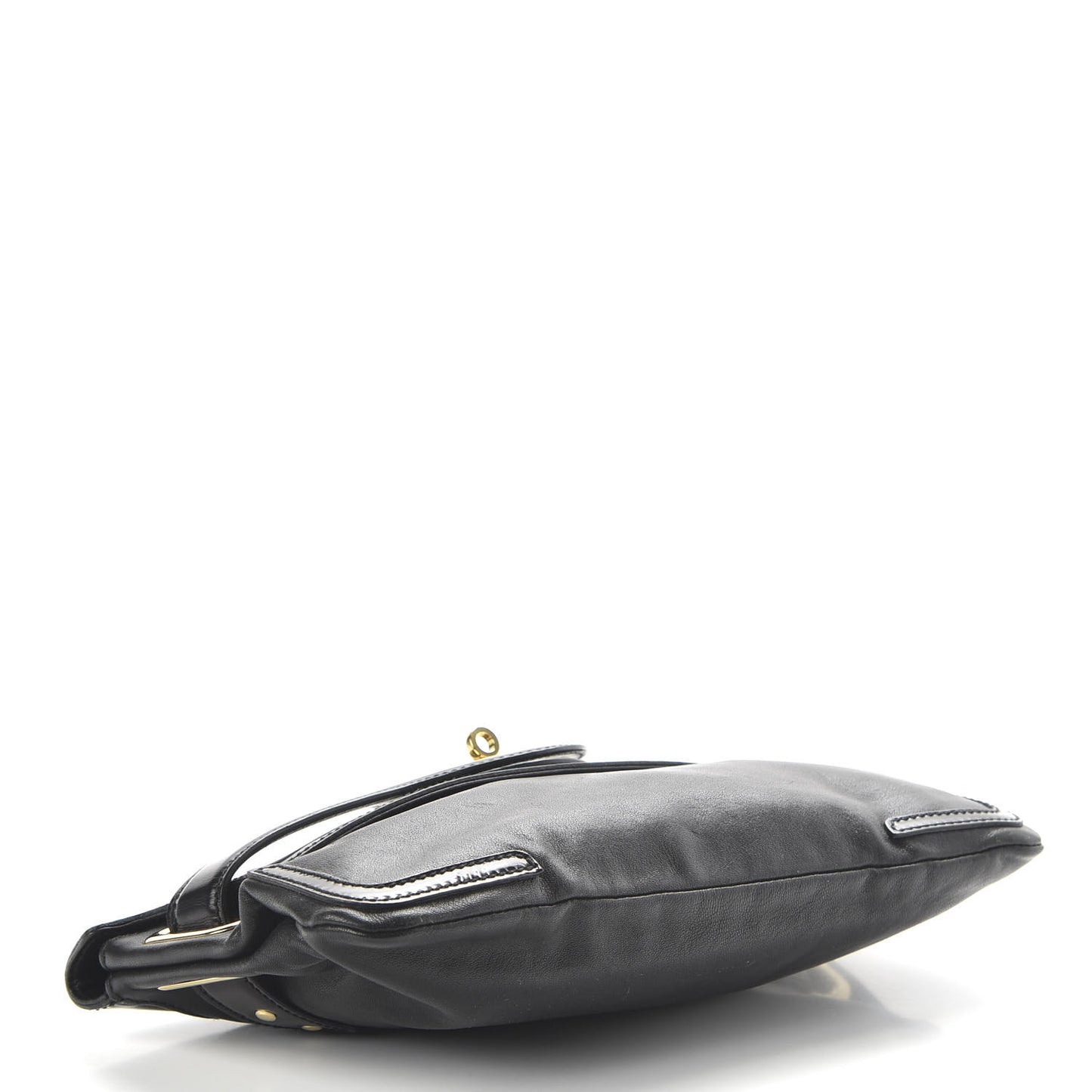 Calfskin Lune Clutch Black