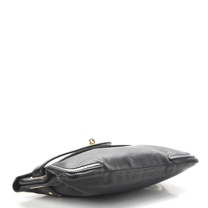 Balenciaga Calfskin Lune Clutch Black 4 of 10