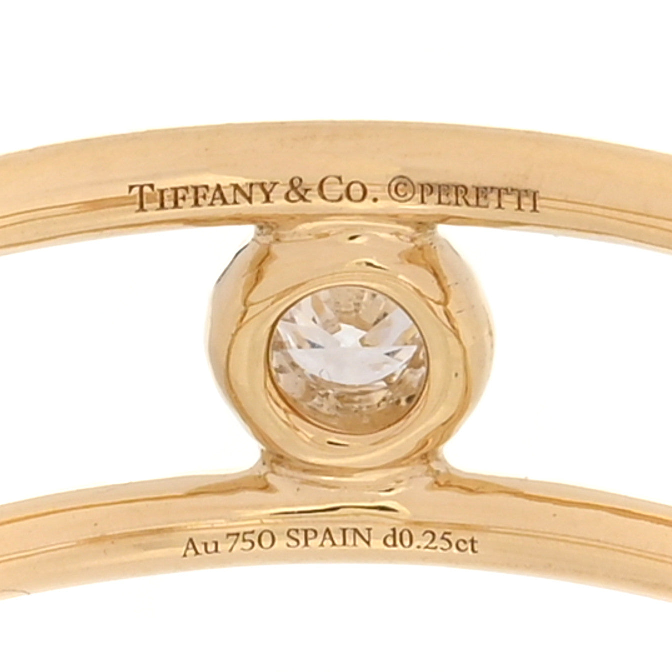18K Yellow Gold Diamond Elsa Peretti Diamonds by the Yard Ring 54 7