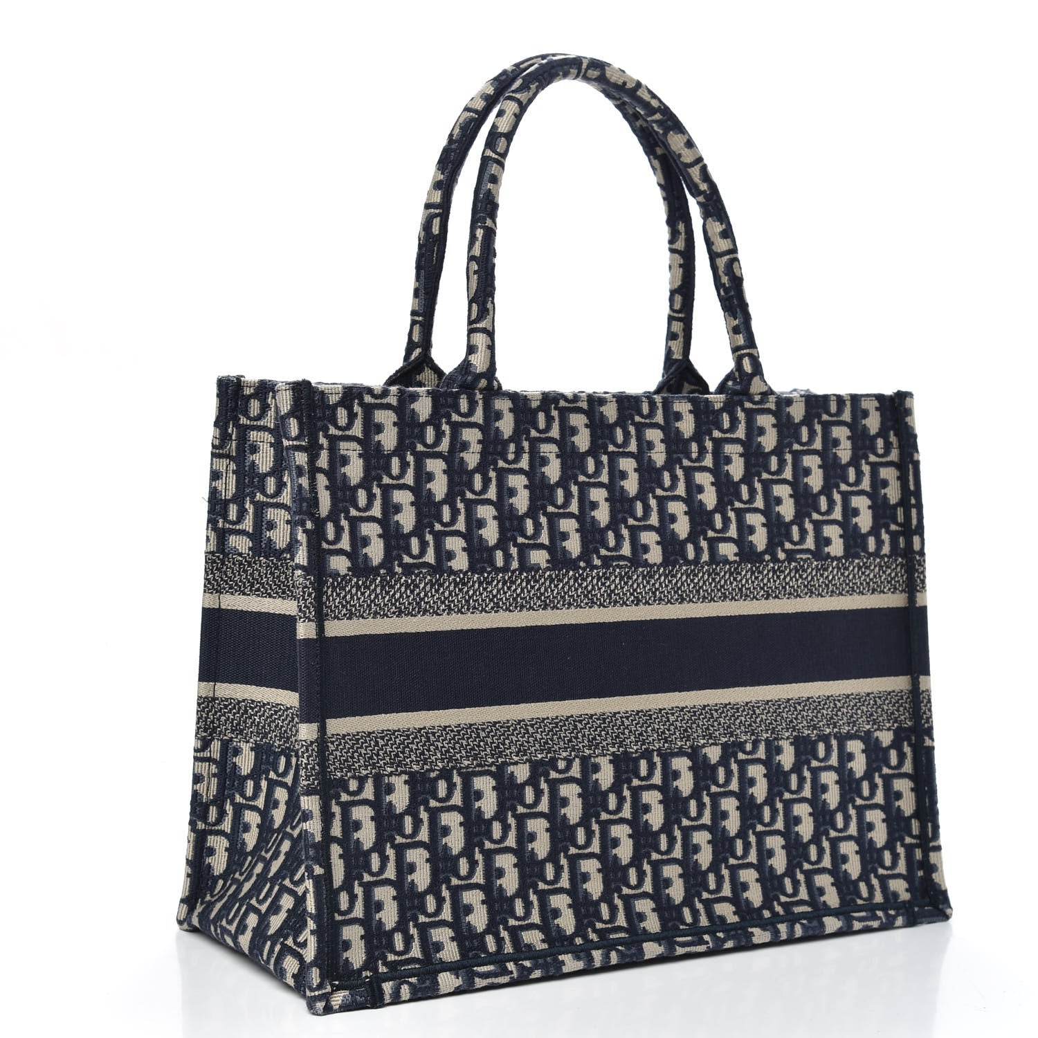 Christian Dior Oblique Medium Book Tote Blue Multicolor 3 of 10