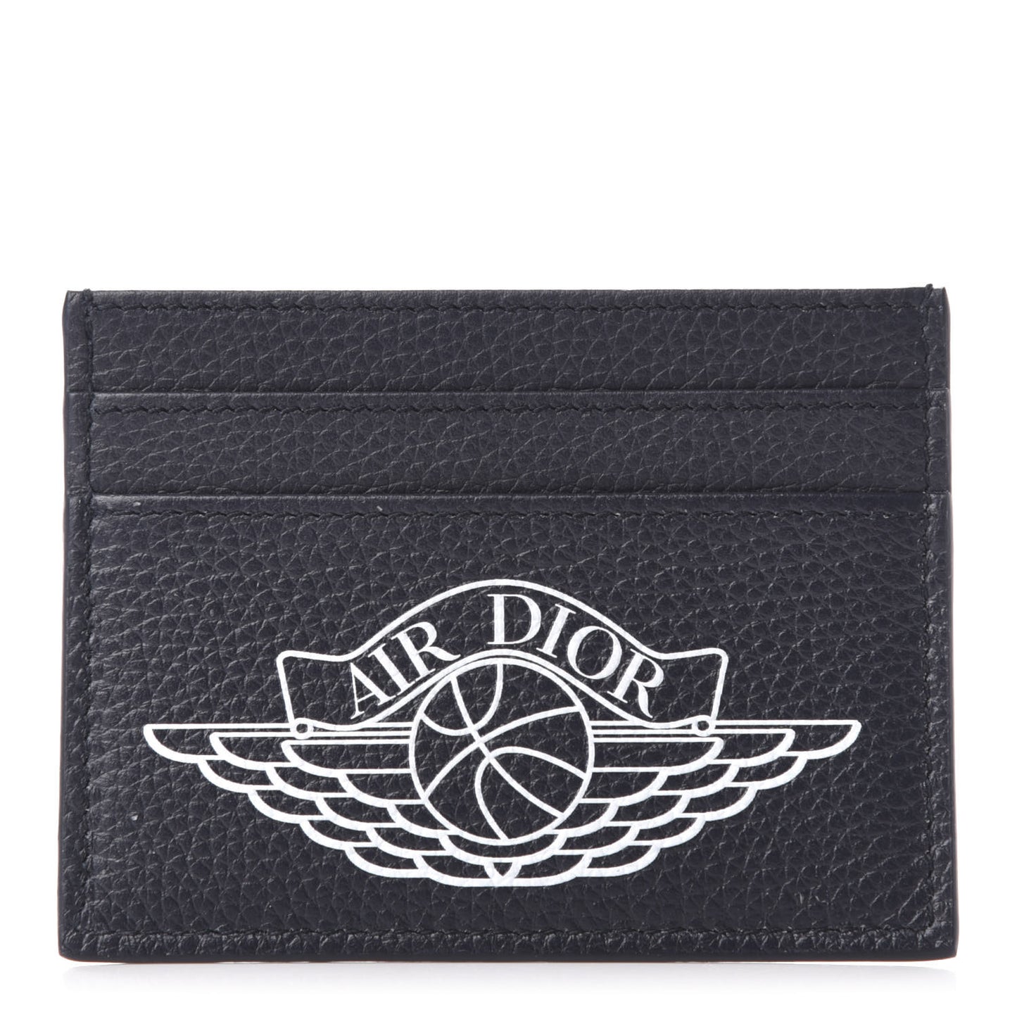 X AIR JORDAN Grained Calfskin Card Holder Bleu