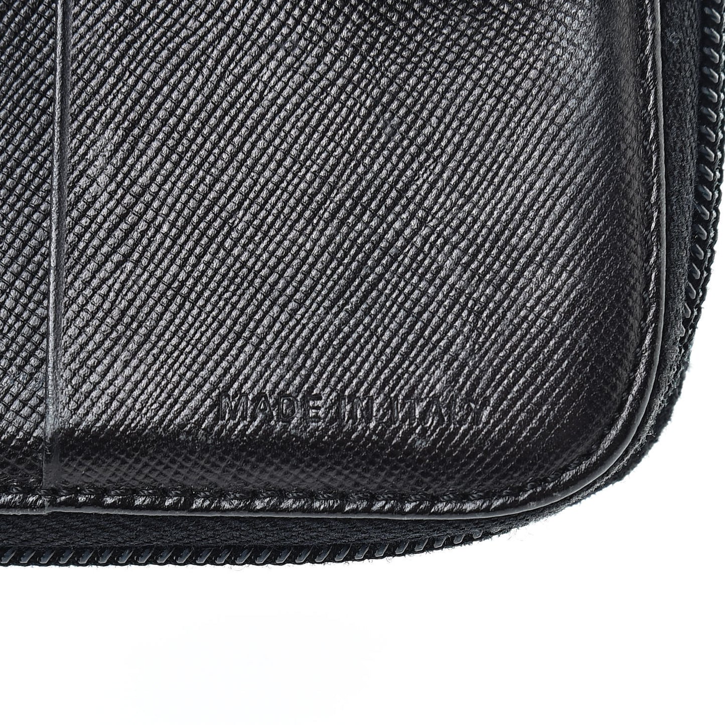 Tessuto Nylon Compact Zip Around Wallet Black