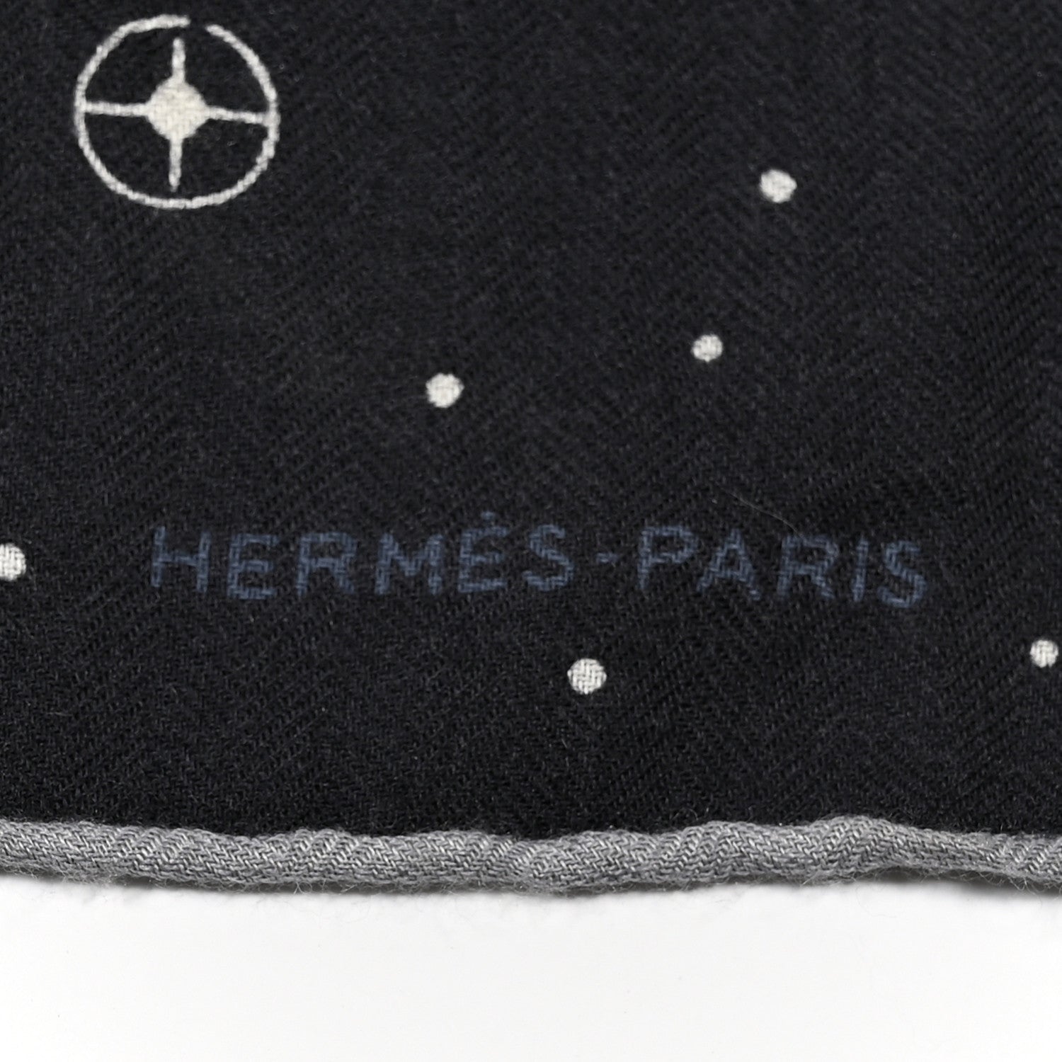Hermes Silk Cashmere Odyssey Scarf 100 Black Anthracite Gris 2 of 6
