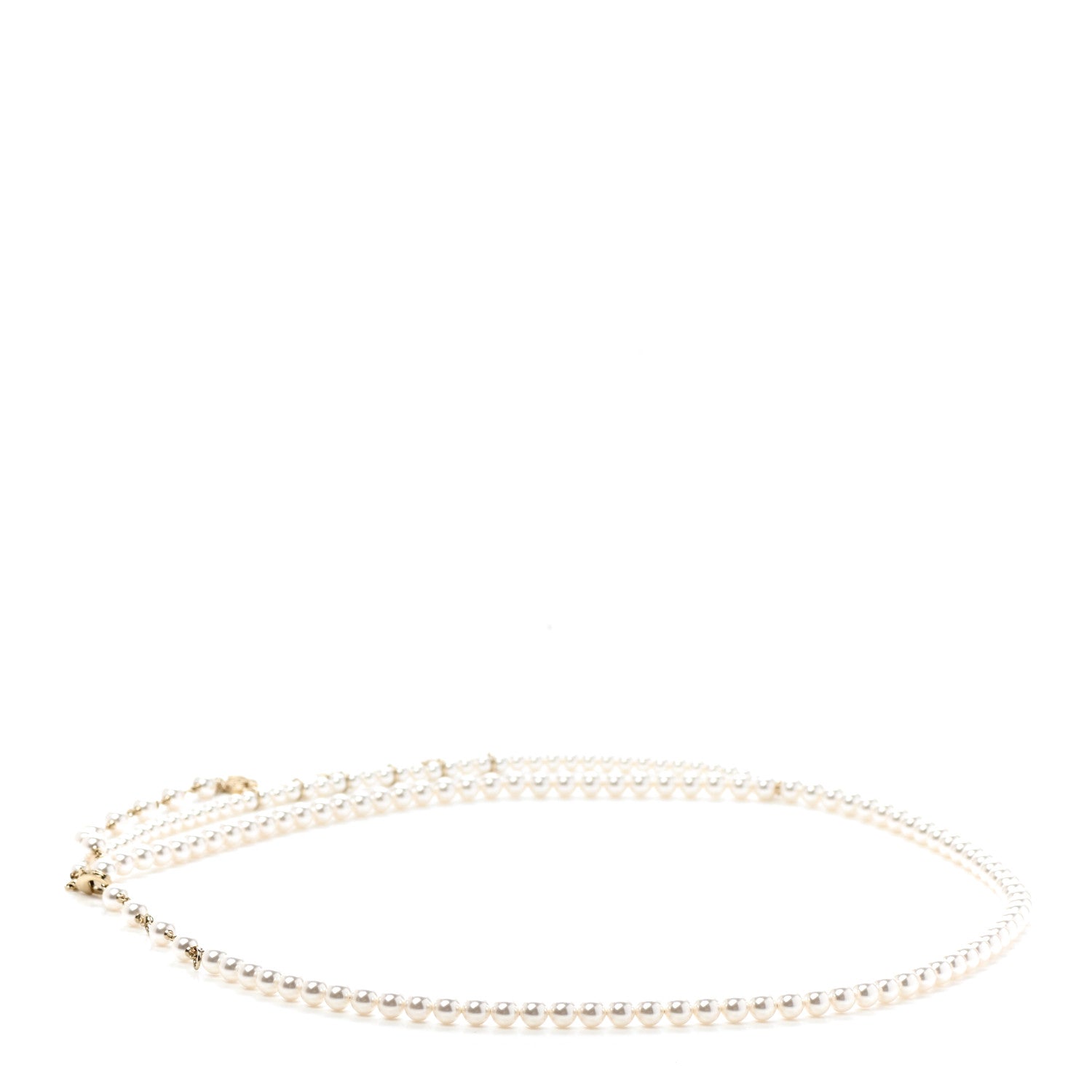 Chanel Pearl Crystal CC Signature Charm Belt Gold 2 of 5