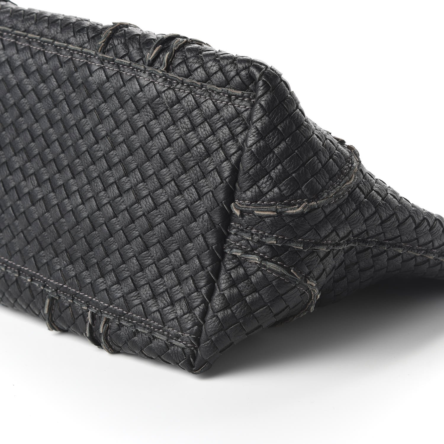 Bottega Veneta Cervo Intrecciato Large Shopping Tote Black 7 of 9
