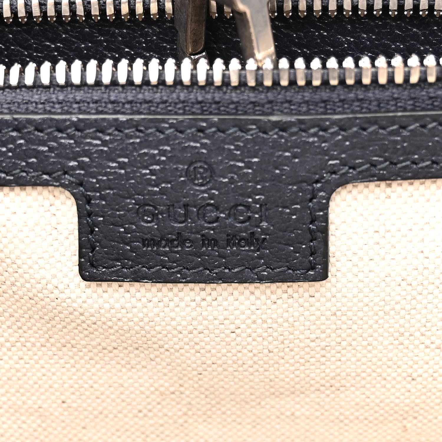 Gucci GG Supreme Monogram Textured Dollar Calfskin Web Medium Retro Interlocking G Tote Bag Beige Blue 6 of 9