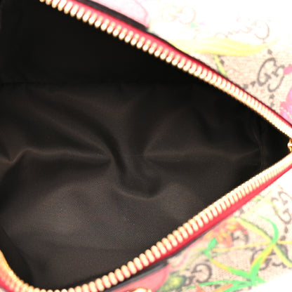 Gucci Soft GG Supreme Monogram Flora Calfskin Medium Ophidia Cosmetic Case Beige Ebony Multicolor Rosso 5 of 7